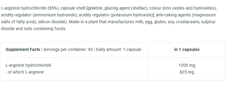 ال آرژنین بایوتک 90 عدد | BioTechUSA L-Arginine
