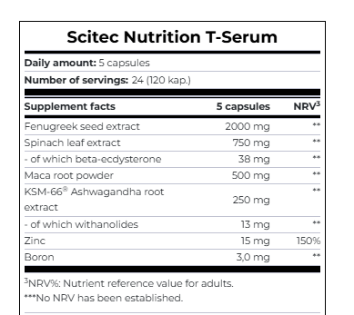 تست بوستر تی سرم سایتک 120 کپسول | T-Serum