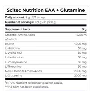 مکمل آمینواسید EAA + گلوتامین سایتک 300 گرمی | EAA + Glutamine