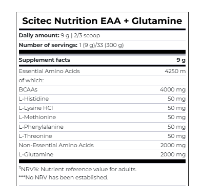 مکمل آمینواسید EAA + گلوتامین سایتک 300 گرمی | EAA + Glutamine